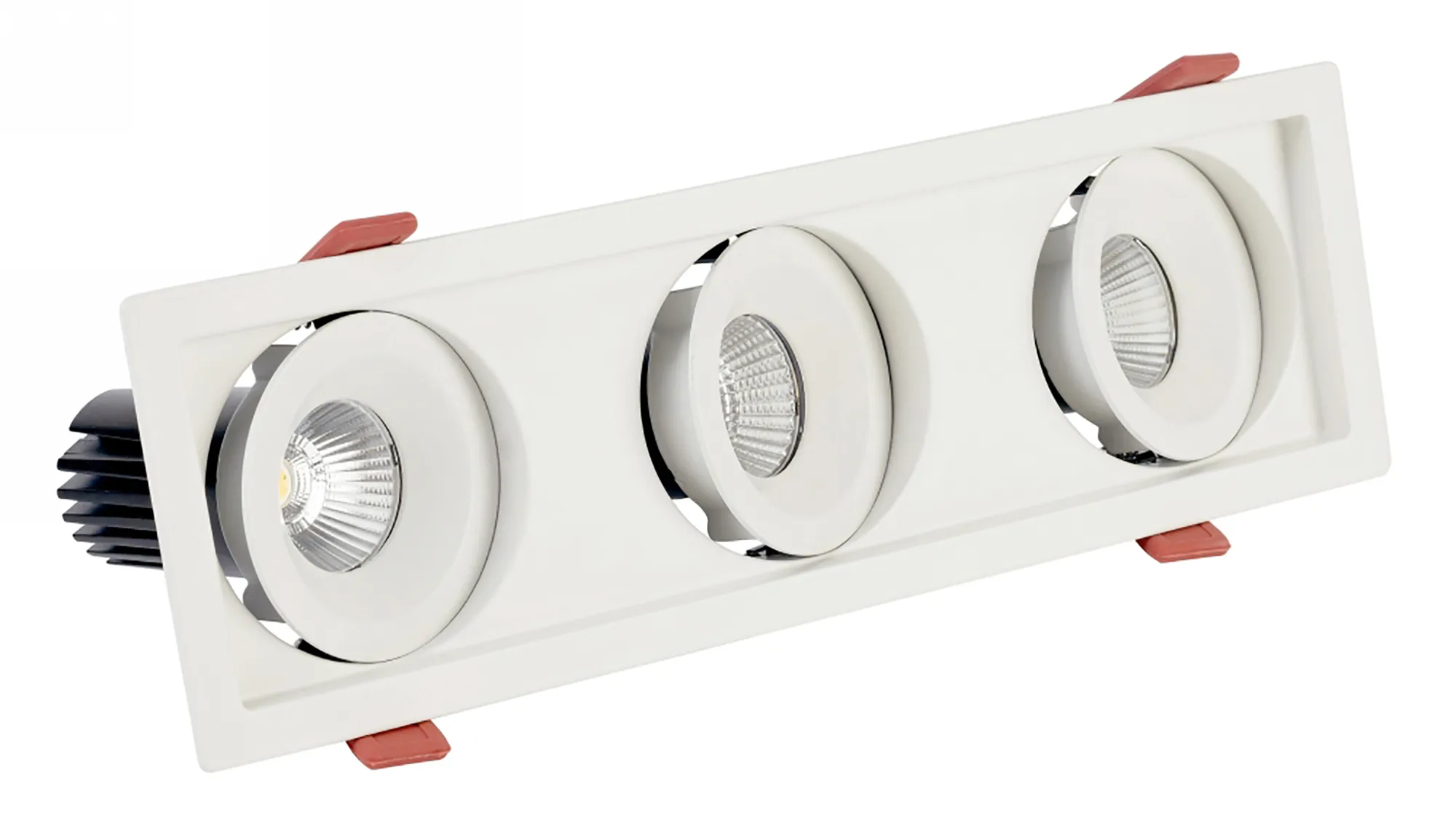 DX200243  BEZZ 12-3 , 12W Recessed Spotlight 3x1000lm 15° 3000K IP20/IP44